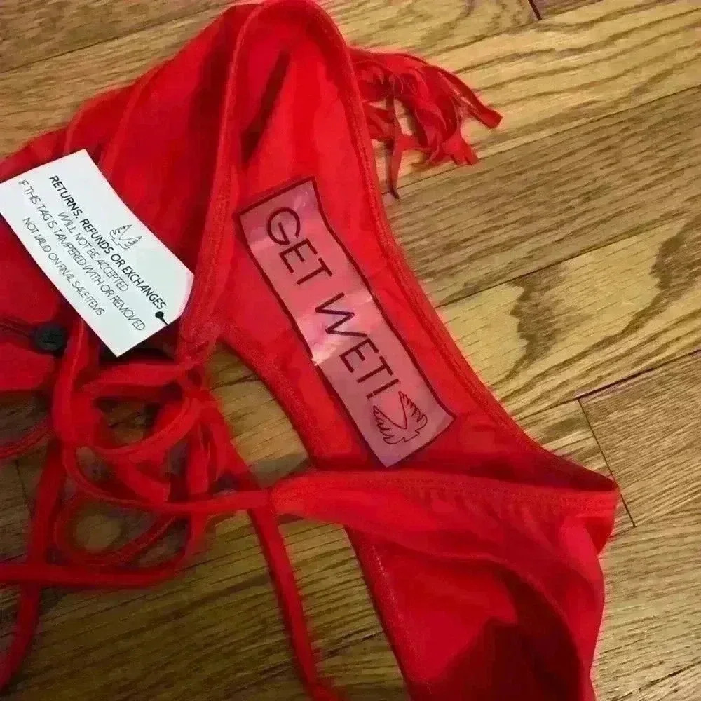 NWT MINIMALE ANIMALE The Tie Side Tassel Bikini Bottom, Women’s Size XL - Picture 6 of 10